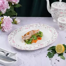Блюдо овальное 34*27 cм,фарфор "NOBLE" серия "Retro Ritz-La Vie En Rose"