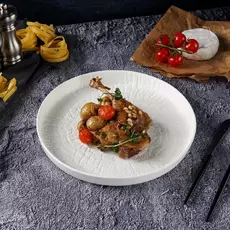 Тарелка круглая с бортом d=27cм, серия "White Raw Wood"  P.L. - ProffCuisine
