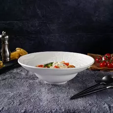 Тарелка для пасты,супа,салата d=25см, h=7,5 cм, 350 мл, серия "White Raw Wood"  P.L. - ProffCuisine