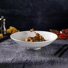 Тарелка для салата d=25см, h=7cм, 1300 мл, серия "White Raw Wood"  P.L. - ProffCuisine