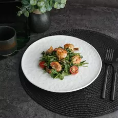 Тарелка мелкая d=25 см,фарфор,белый цвет, матовая поверхность, "Паназия" P.L.-ProffCuisine