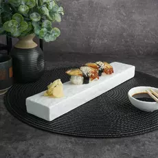 Блюдо для подачи 30*6*3 см,фарфор,белый цвет, матовая поверхность, "Паназия" P.L.-ProffCuisine