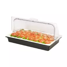 Поднос фарфоровый с пластиковой крышкой и емкостью для хладогена GN1/1, P.L. Proff Cuisine