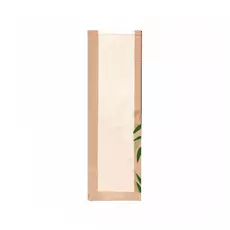 Пакет Feel Green для хлеба с окном 14+4*60 см, крафт-бумага 36 г/см2, 250 шт/уп, Garcia de Pou